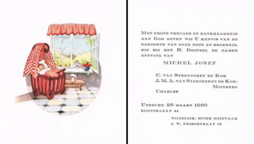 1960 - Geboorte Michel Josef van Steenderen de Kok