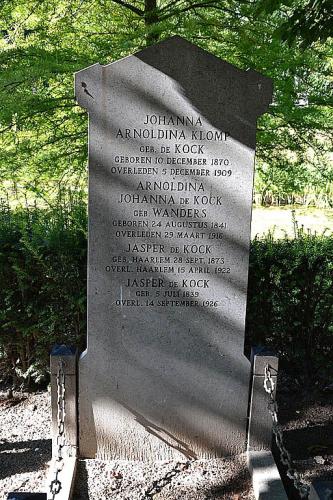 1909 - Familiegraf De Kock - Begraafplaats Haarlem
