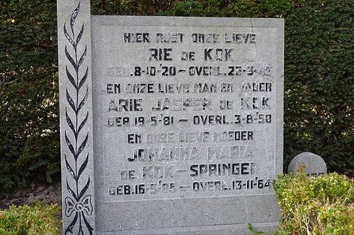 1946 - Familiegraf De Kok - Begraafplaats Haarlem