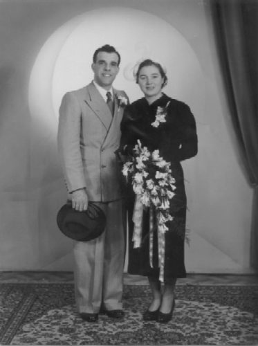 1952 - Trouwfoto Carel van Steenderen de Kok en Johanna Maria Alida Mijnders